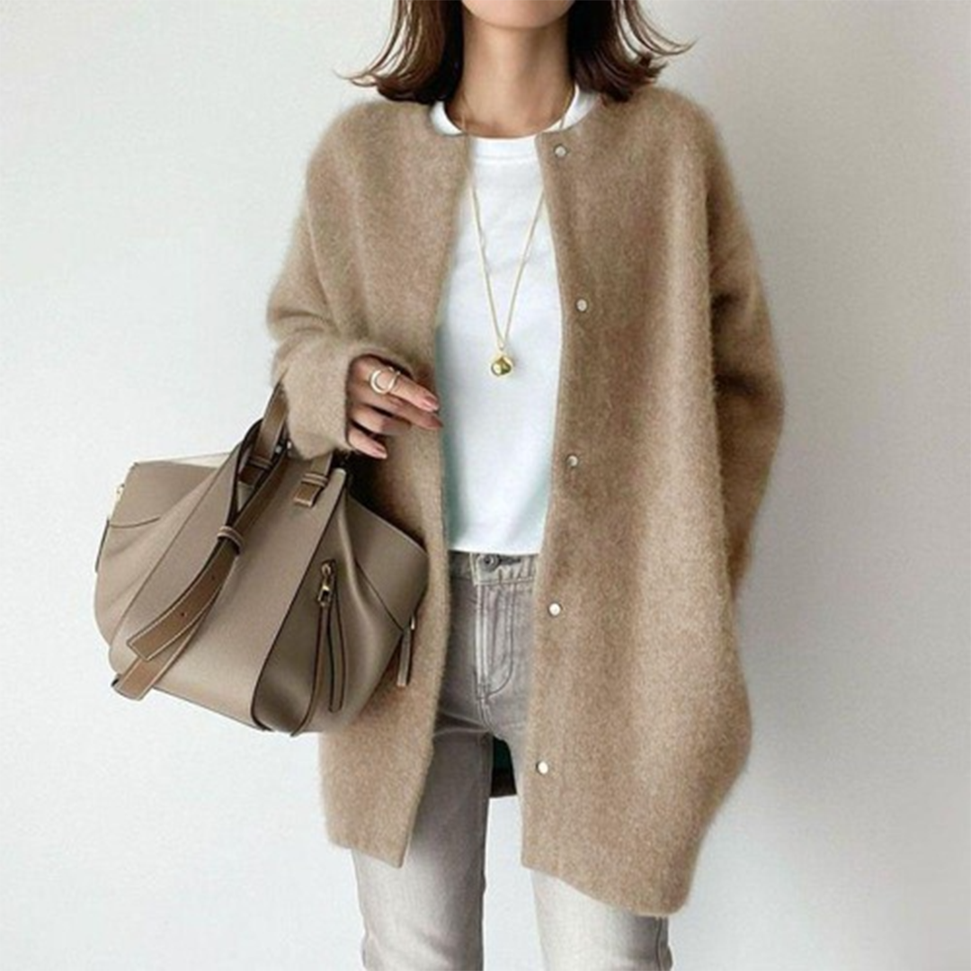 Kimberly - Women's Elegant Relaxed Fit Warm Winter Cardigan - photo 1