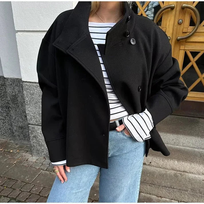 Norella - Women's Short Jacket with Stand Collar
