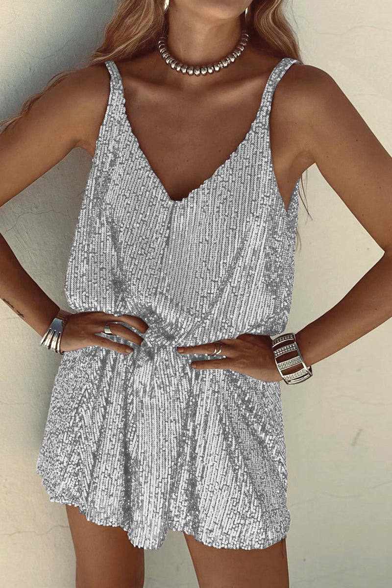Sparkly Sequin Sleeveless Mini Dress for Women