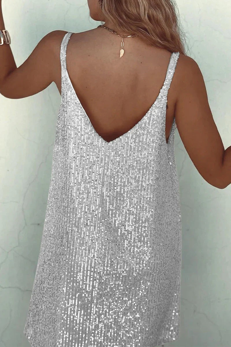Sparkly Sequin Sleeveless Mini Dress for Women - photo 10