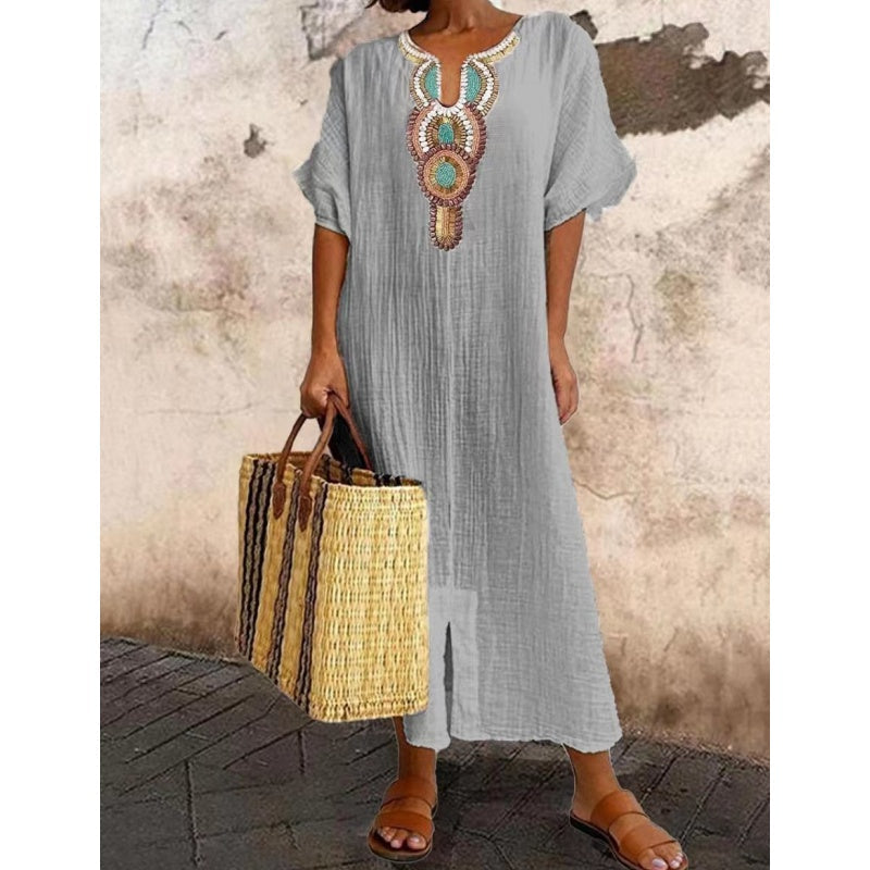 Women's Embellished Bohemian Maxi Dress