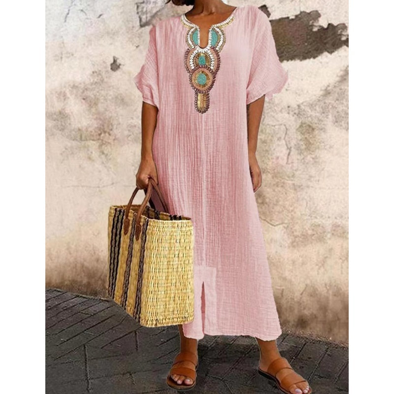 Women's Embellished Bohemian Maxi Dress
