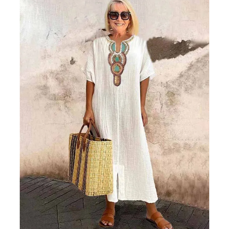 Women's Embellished Bohemian Maxi Dress