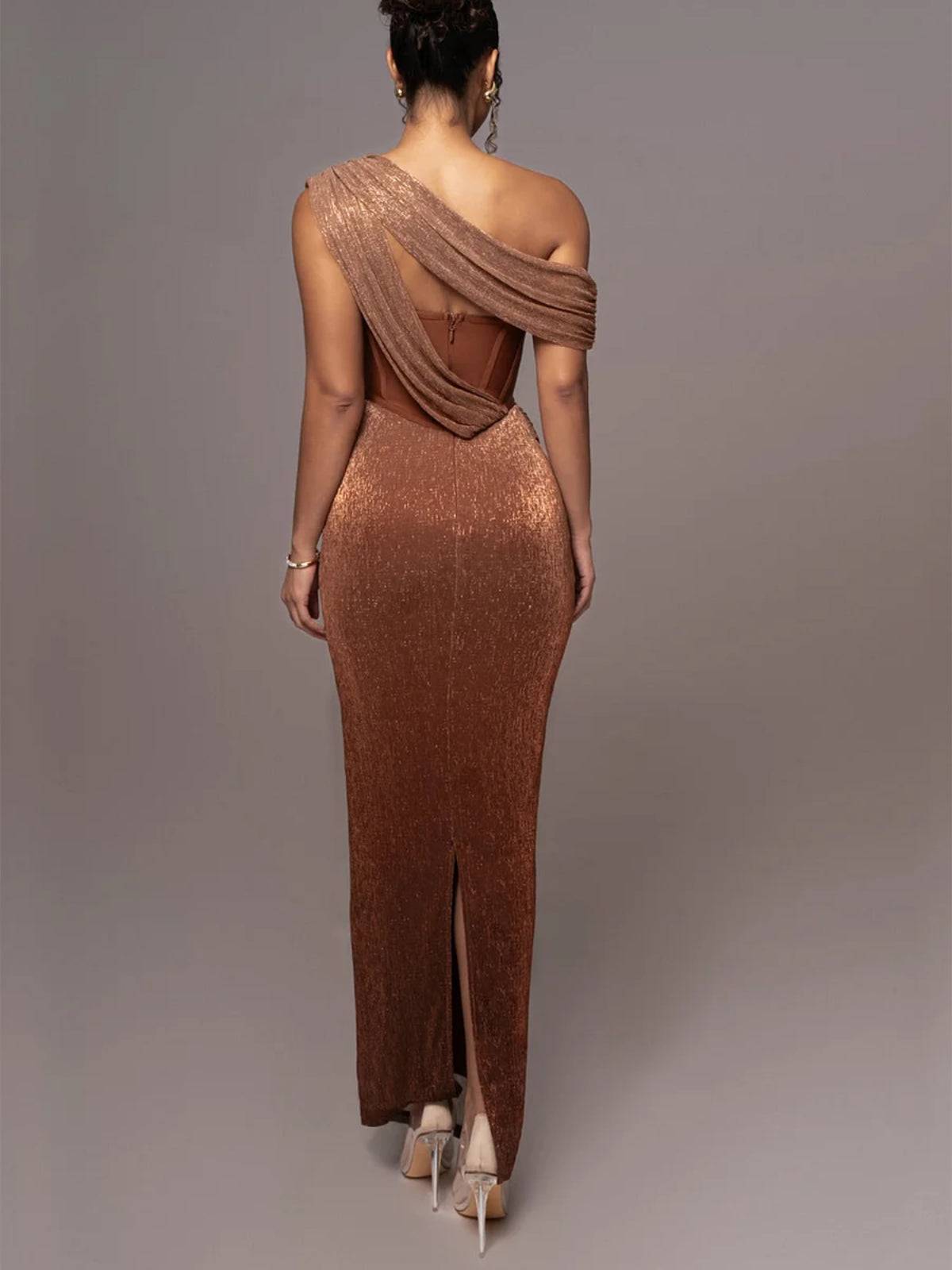 Maxine - Women's Divine Allure Draped Maxi Dress - photo 6