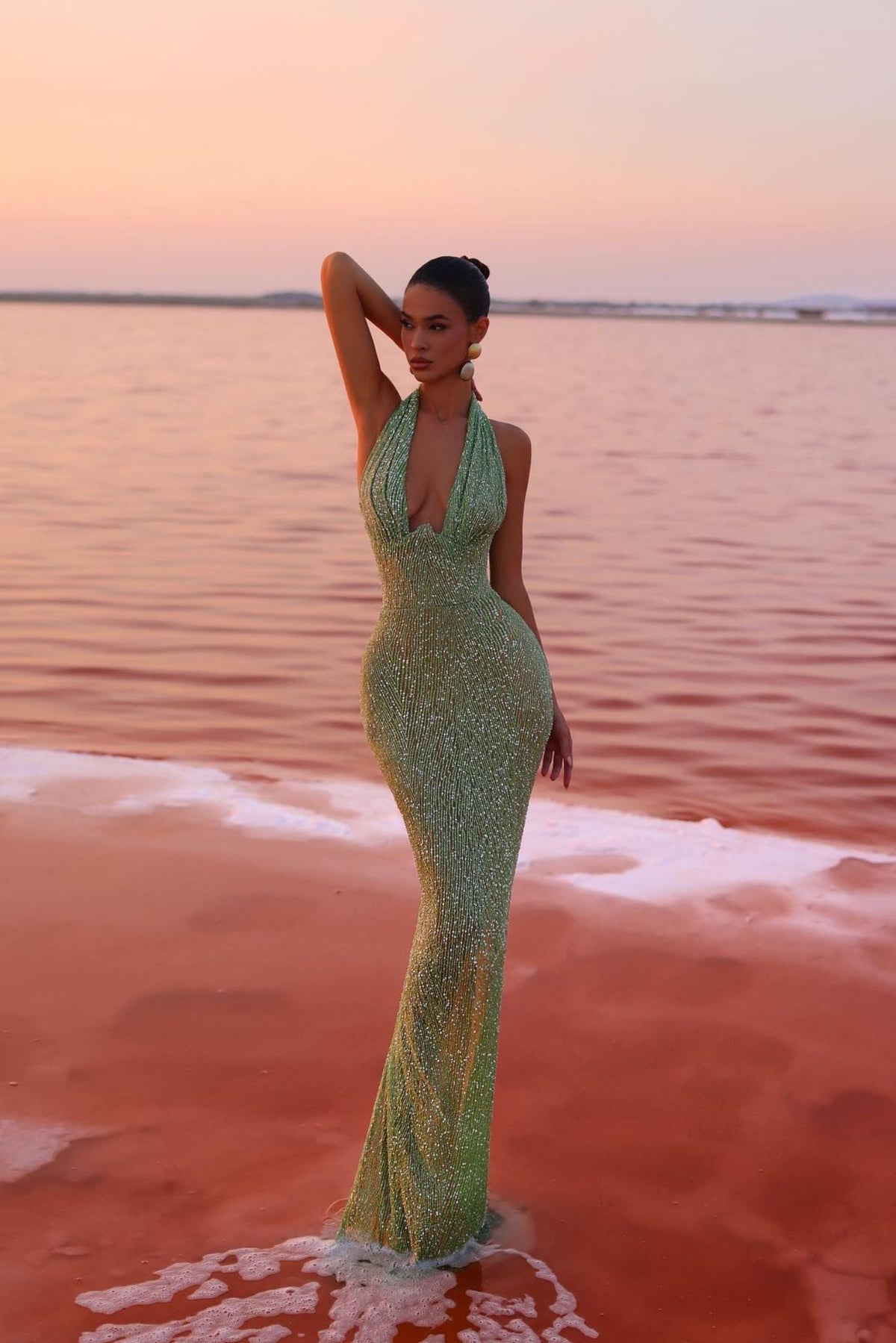 Elegant Emerald Maxi Dress with Alluring Design - photo 6
