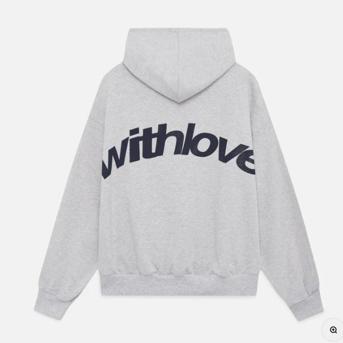 Felpa con cappuccio oversize in cotone da donna per gli appassionati di streetwear