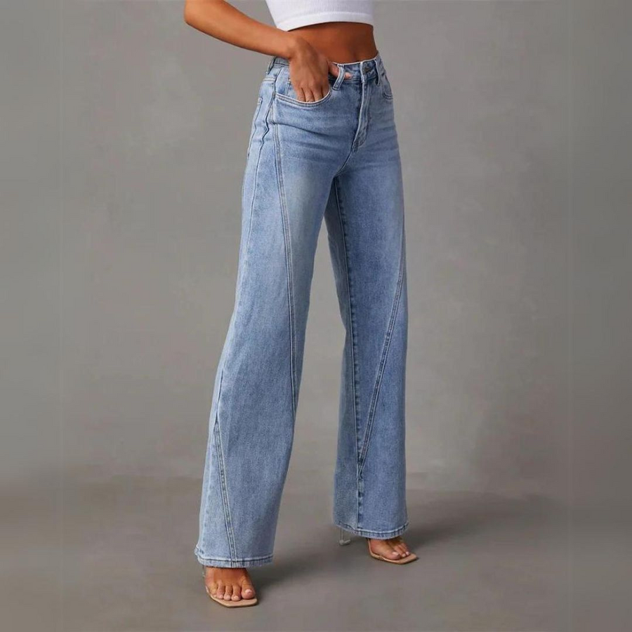 Women's Wide-Leg High-Waisted Denim Jeans - photo 3