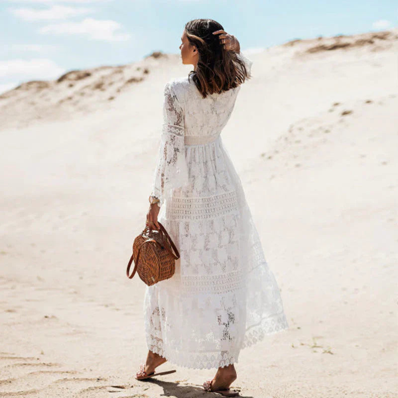 Women's Boho Maxi Dress with Long Sleeves - photo 3