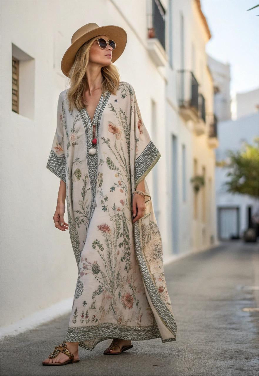 Stylish Bohemian Printed Kaftan Dress for Women - photo 5