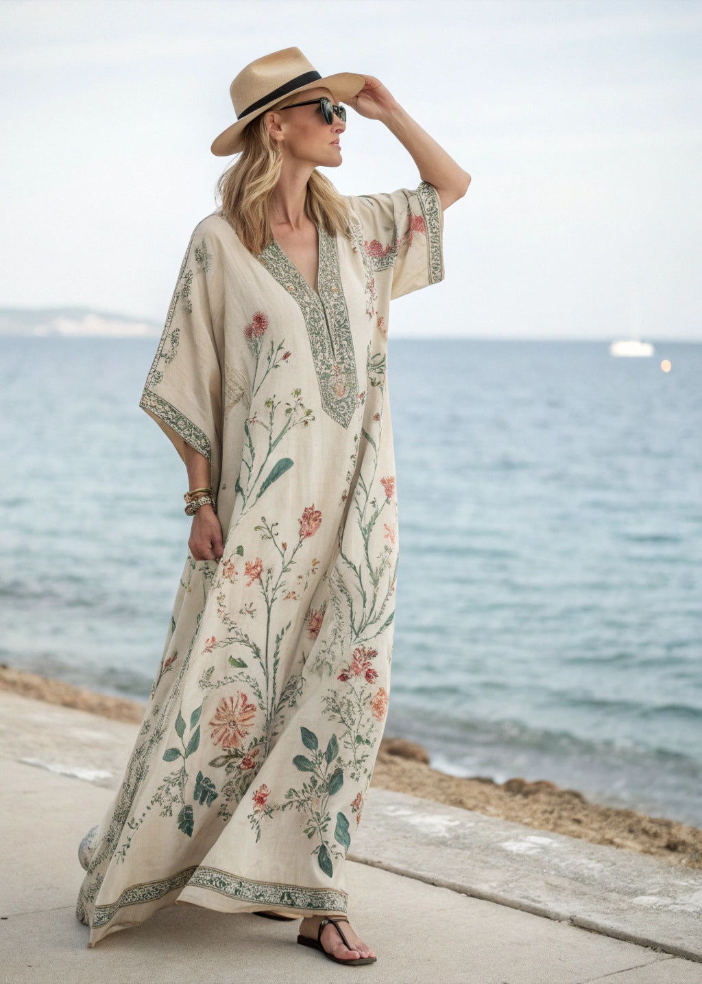 Stylish Bohemian Printed Kaftan Dress for Women - photo 4