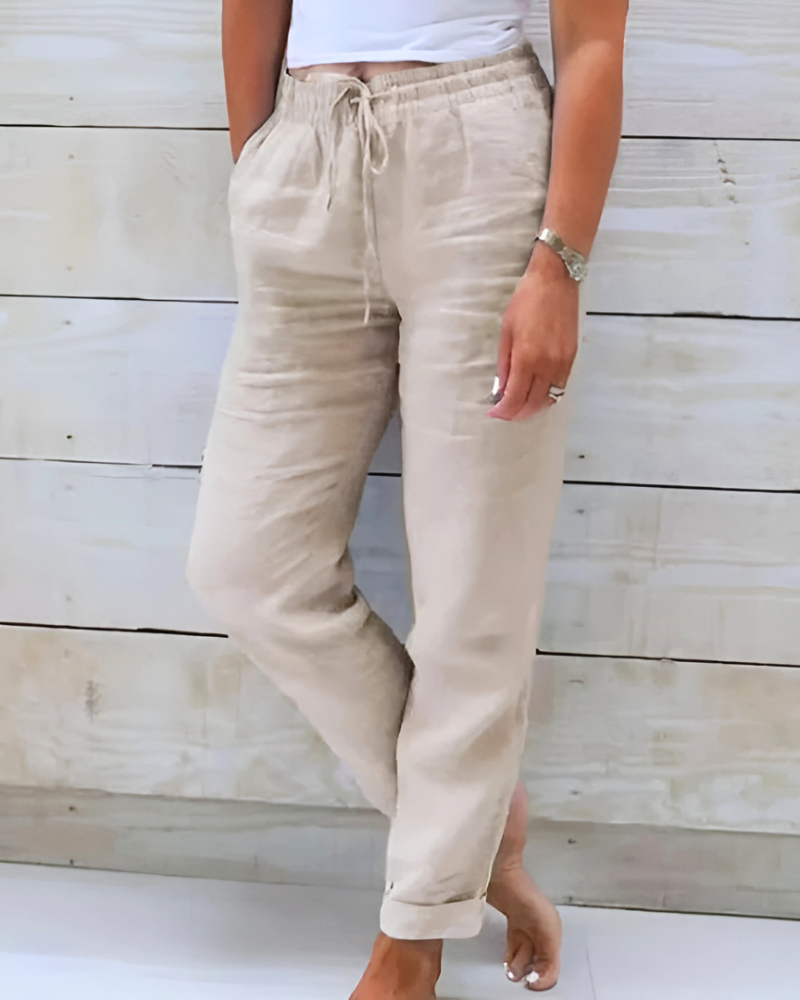 Susan - Pantaloni leggeri elasticizzati da donna