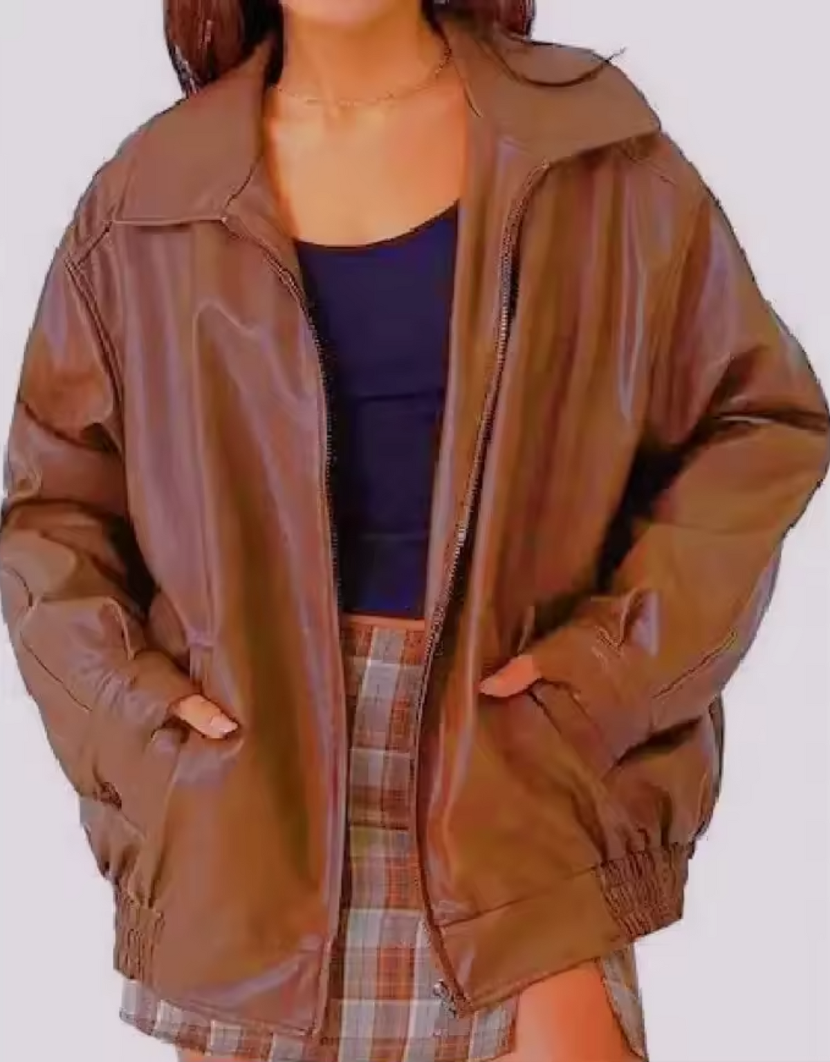 Meadow - Women's Leather Jacket Casual PU Leather - photo 3