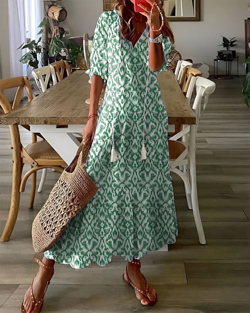 Isla | Women Bohemian V-Neck Maxi Dress - photo 2