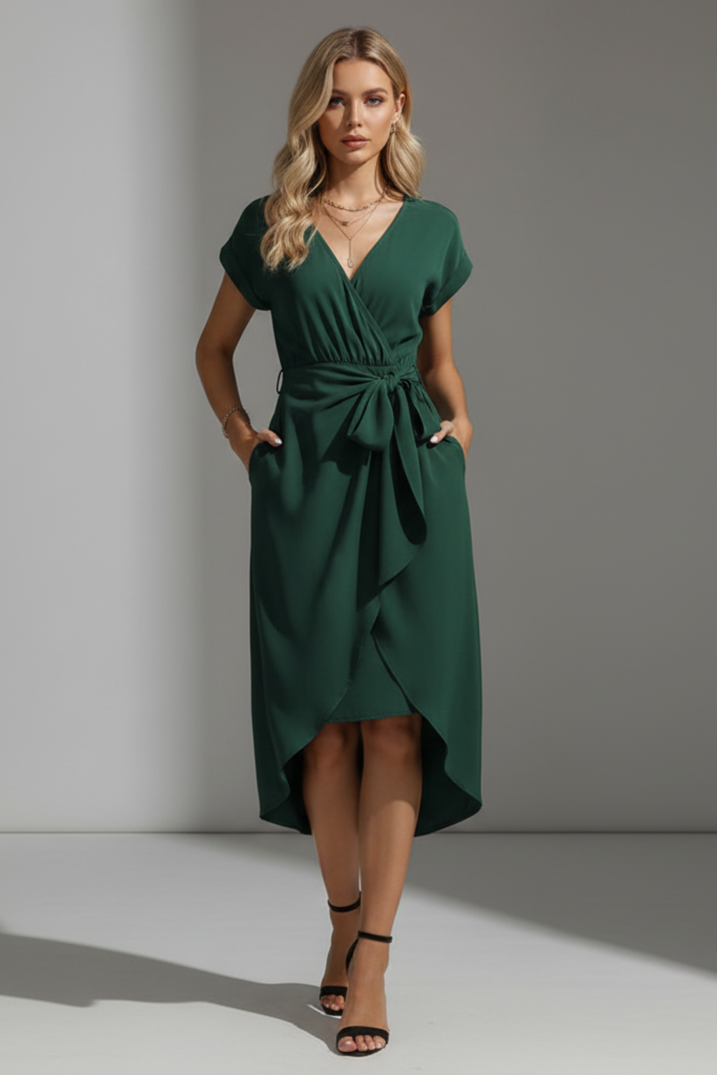 Orla | V-Neck Flattering Midi Dress - photo 1