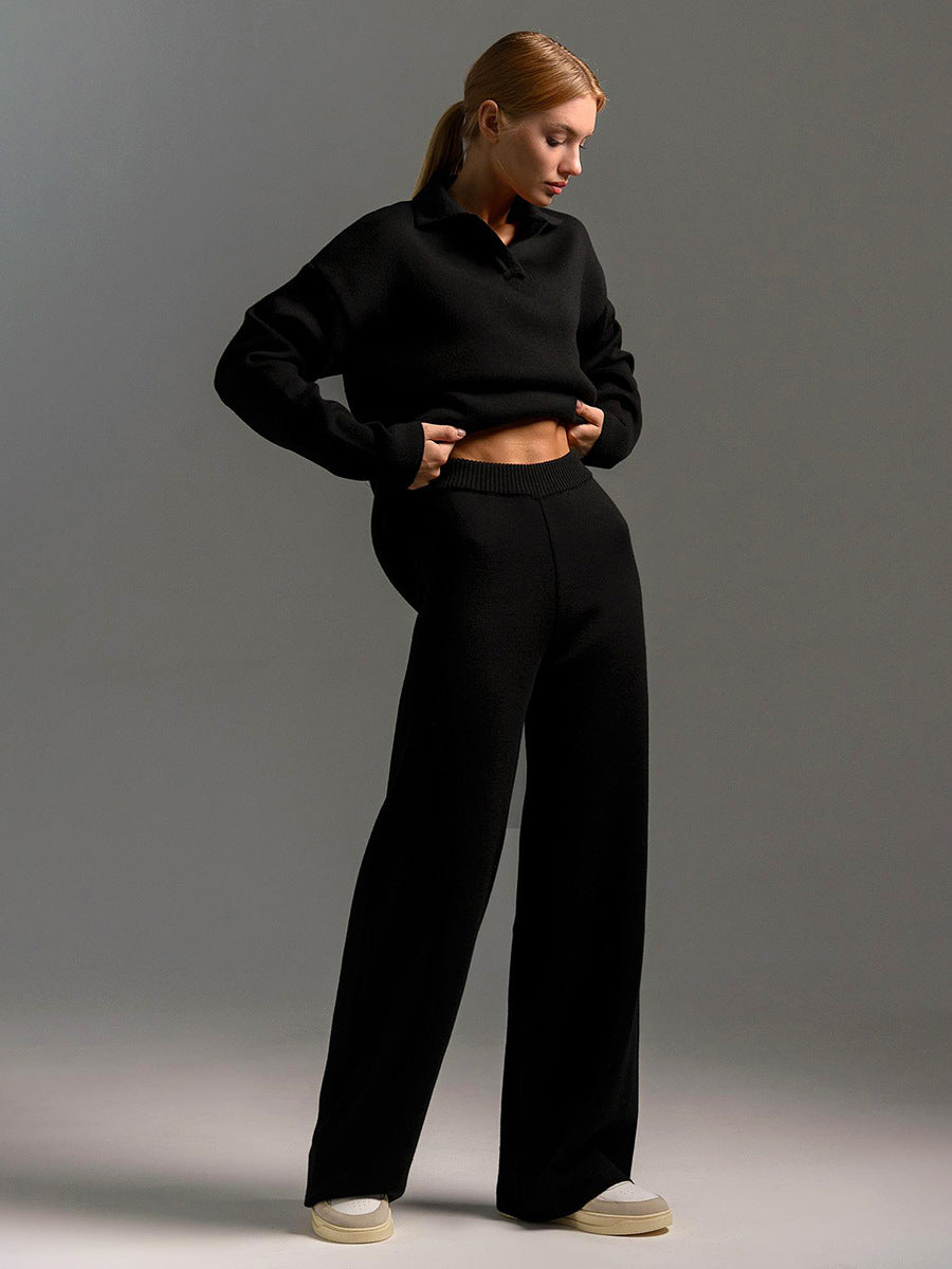 Women's Wide-Leg Polo Loungewear Set - photo 12