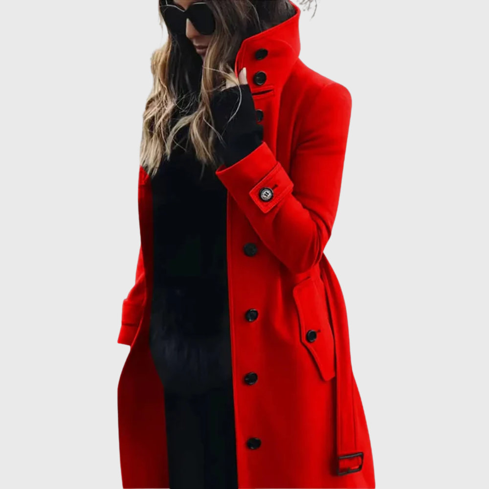 Women's Water-Repellent Long Trench Coat with Full Lining - photo 3