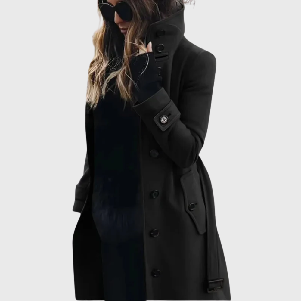 Women's Water-Repellent Long Trench Coat with Full Lining - photo 4