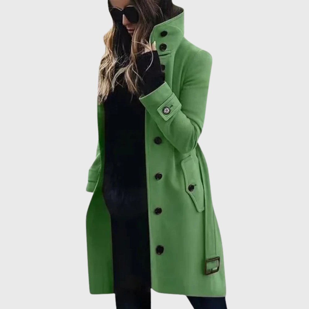 Women's Water-Repellent Long Trench Coat with Full Lining - photo 5