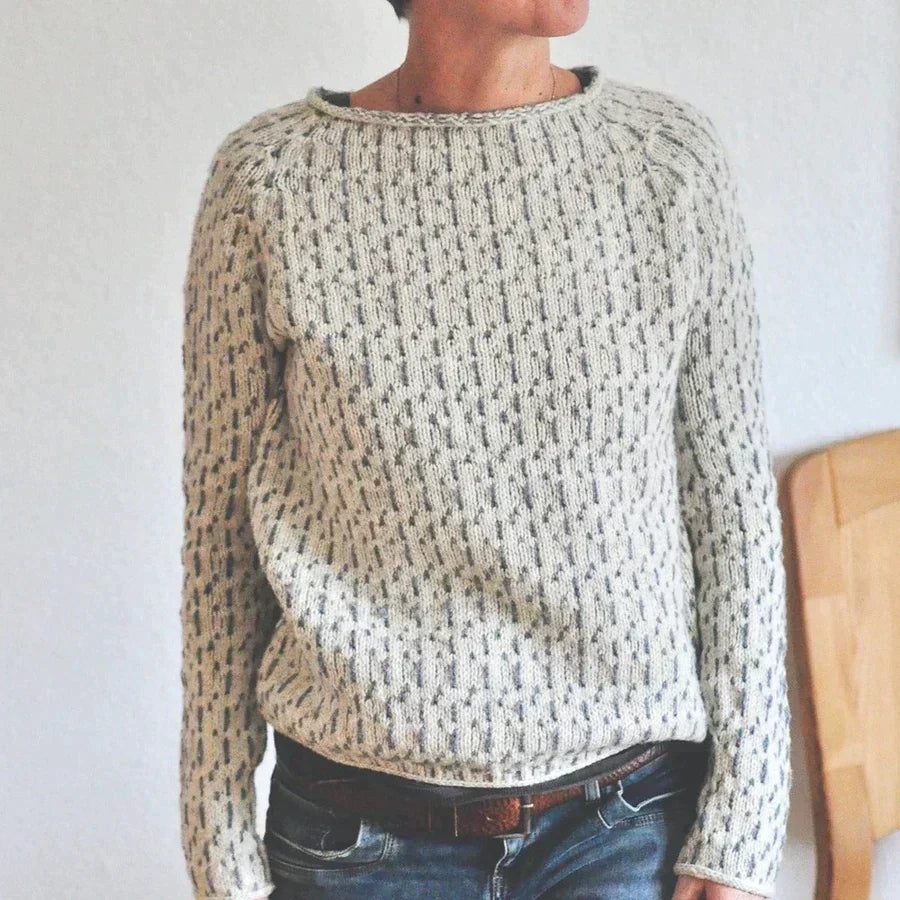Dana - Women's Casual Knit Sweater with Boat Neck - photo 2