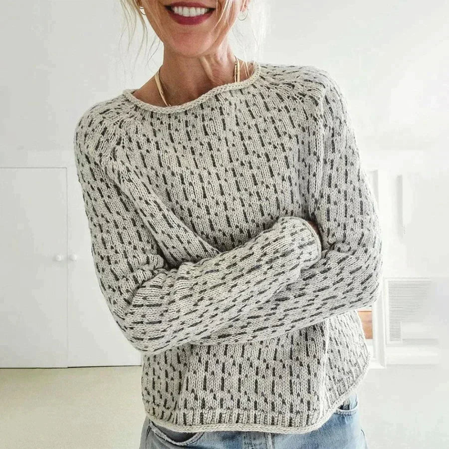 Dana - Women's Casual Knit Sweater with Boat Neck - photo 1