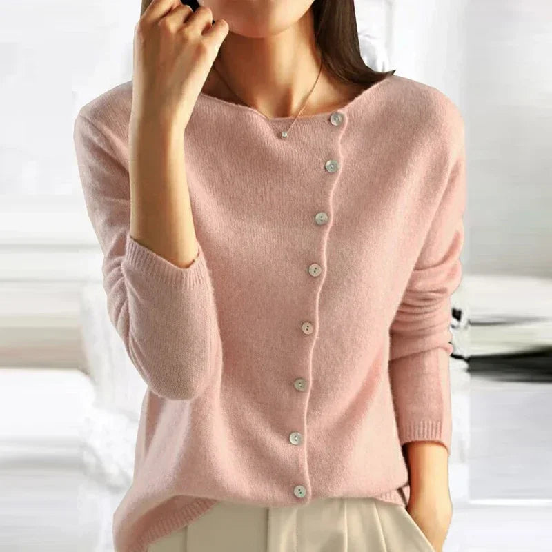 Women's Soft Cashmere Cardigan with Buttons for Autumn - photo 3