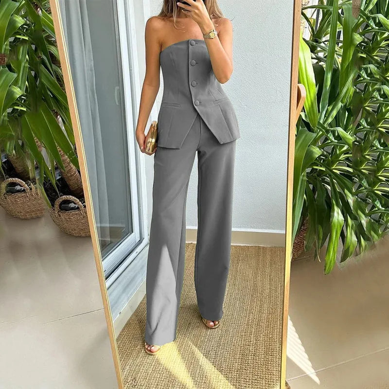 Niamh - Women's Two-Piece Set with Matching Trousers