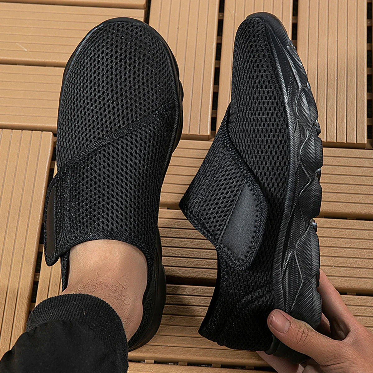 Women's Wide Orthopedic Walking Shoes with Hook and Loop - photo 6