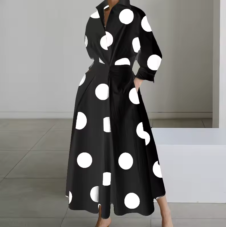 Women's Button-Down Shirt Dress with Cinched Waist - photo 9