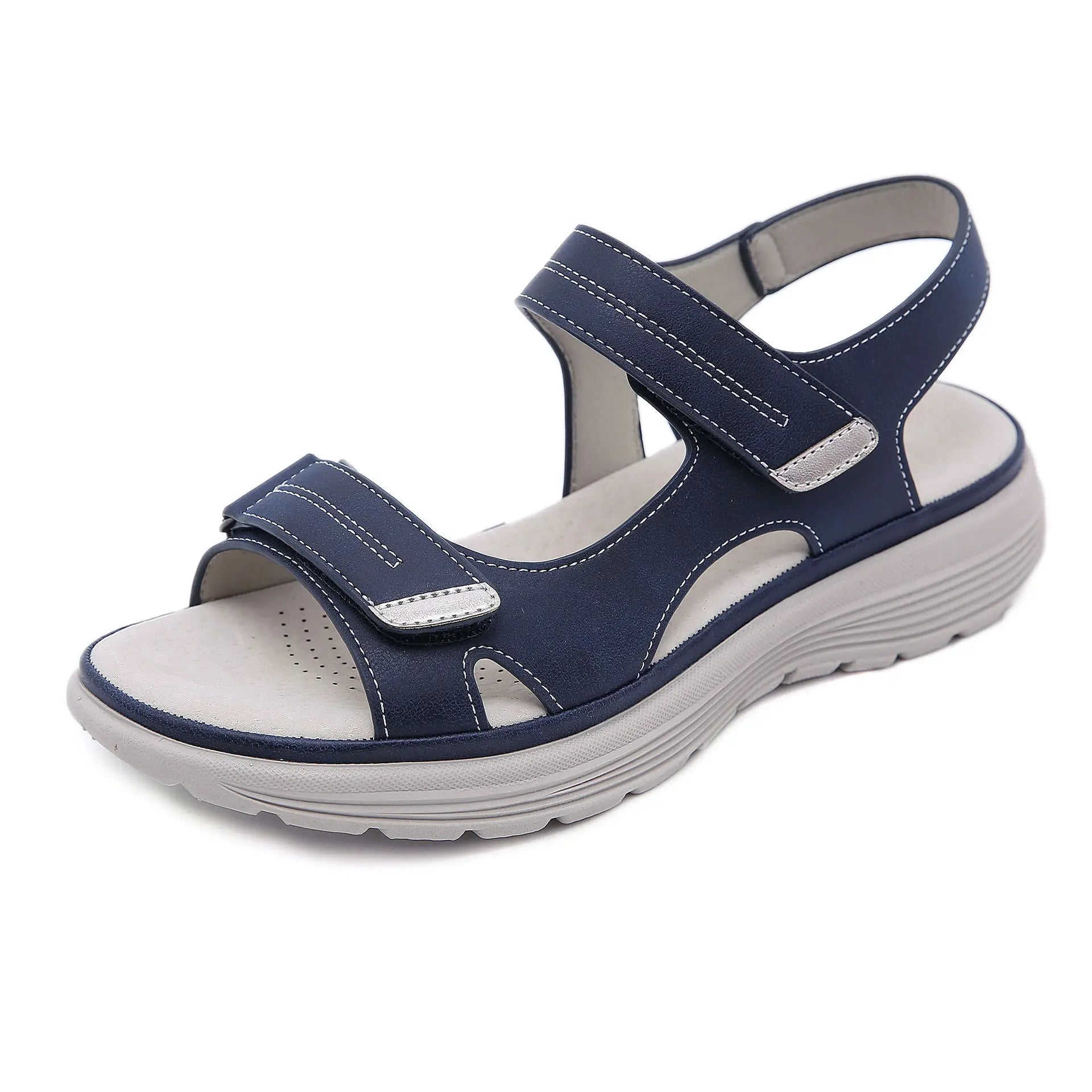 Women's Orthopedic Leather Sandals With Cushioned Arch Support — Wide Fit, All-Day Comfort