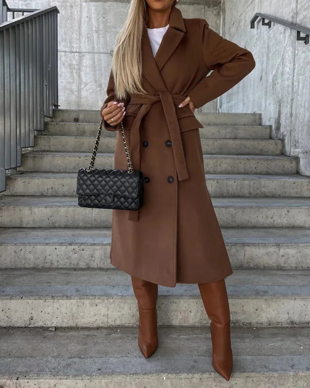 Addison - Women's Classic Long Sleeve Trench Coat - photo 3