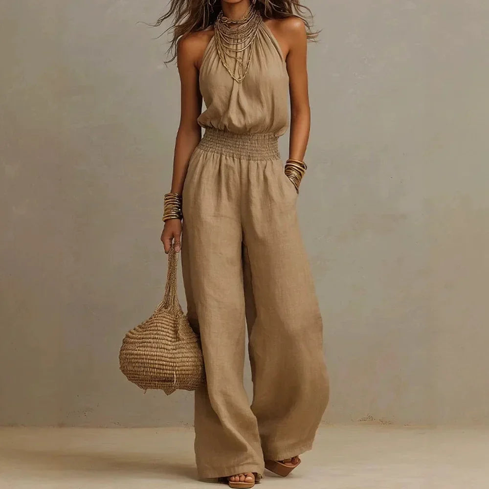 Women's Sleeveless Wide Leg Jumpsuit - photo 3