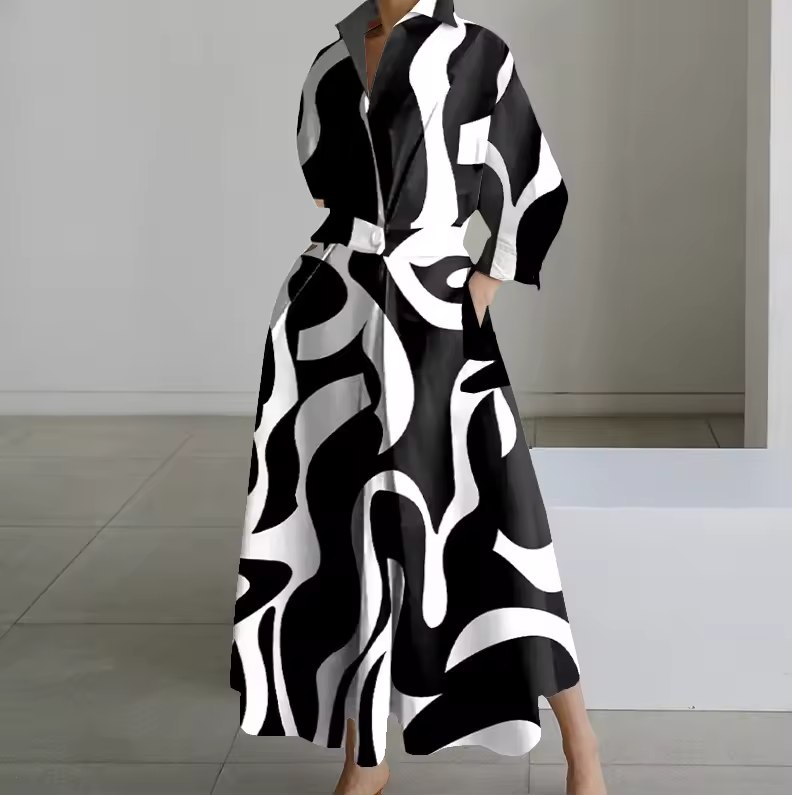 Women's Button-Down Shirt Dress with Cinched Waist - photo 8