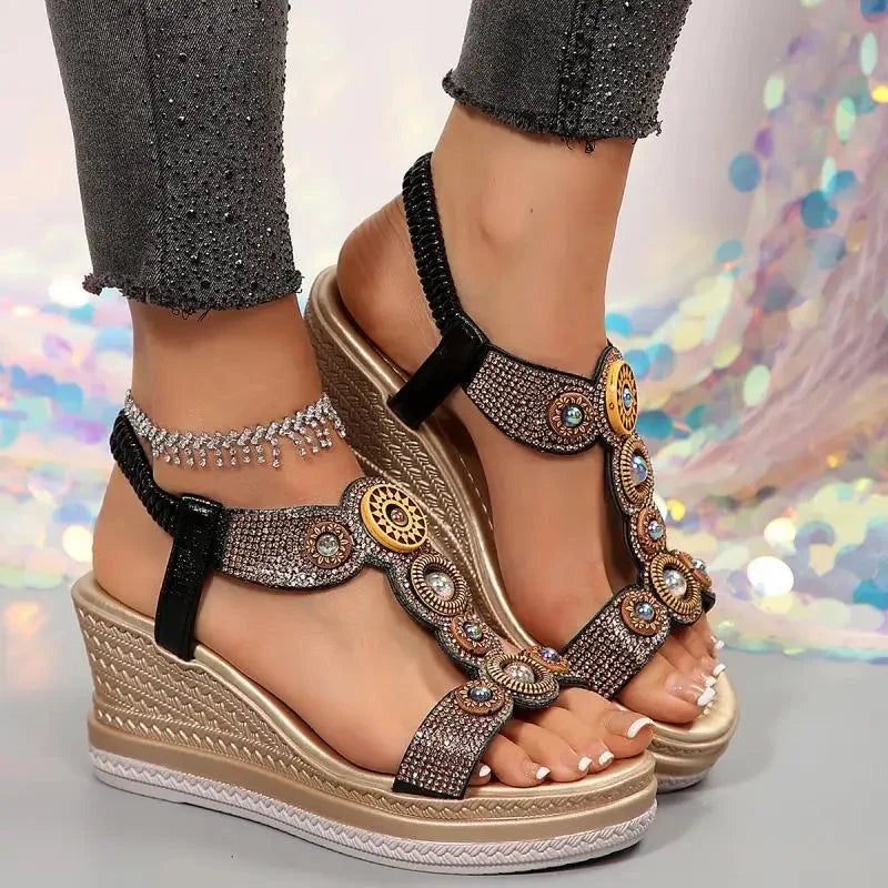 Marbella - Women's Gem Wedge Sandals - photo 2