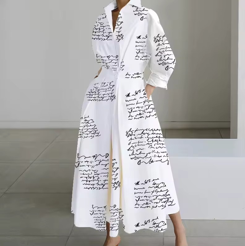 Women's Button-Down Shirt Dress with Cinched Waist - photo 3