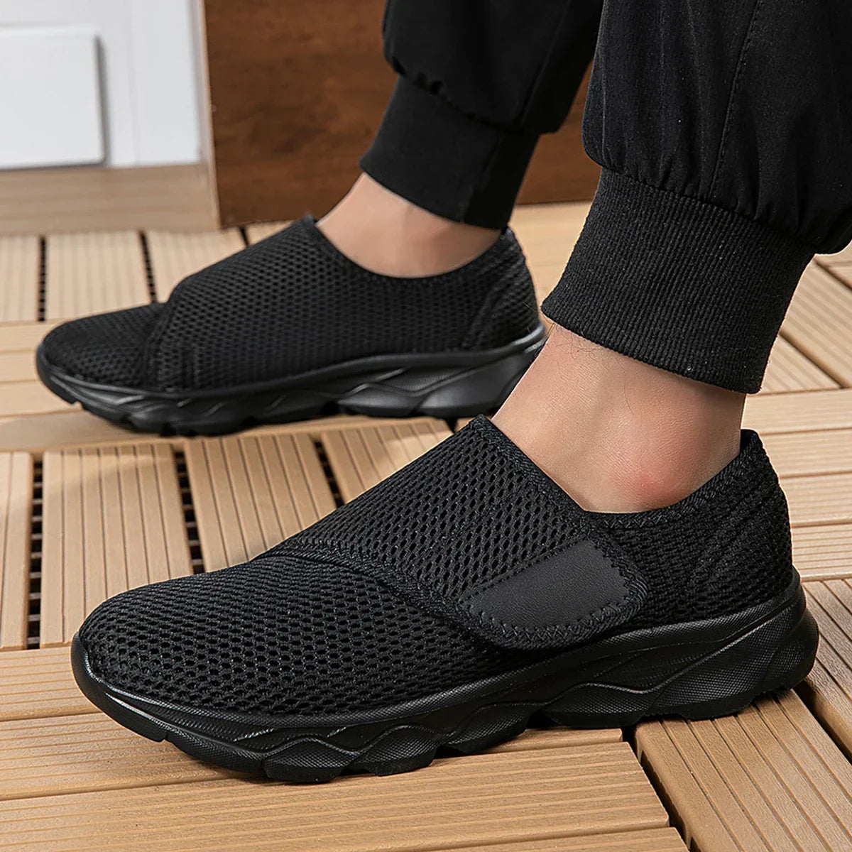 Women's Wide Orthopedic Walking Shoes with Hook and Loop - photo 2
