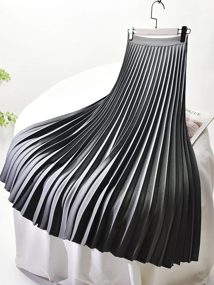 Jupe Midi Plissée Élégante pour Femme