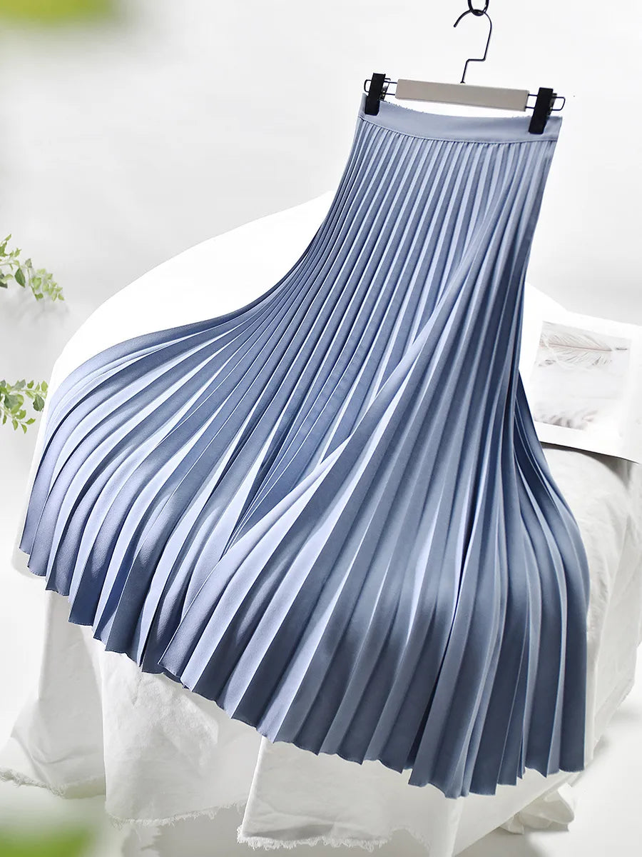Jupe Midi Plissée Élégante pour Femme