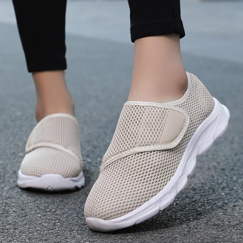 Women's Wide Orthopedic Walking Shoes with Hook and Loop - photo 1