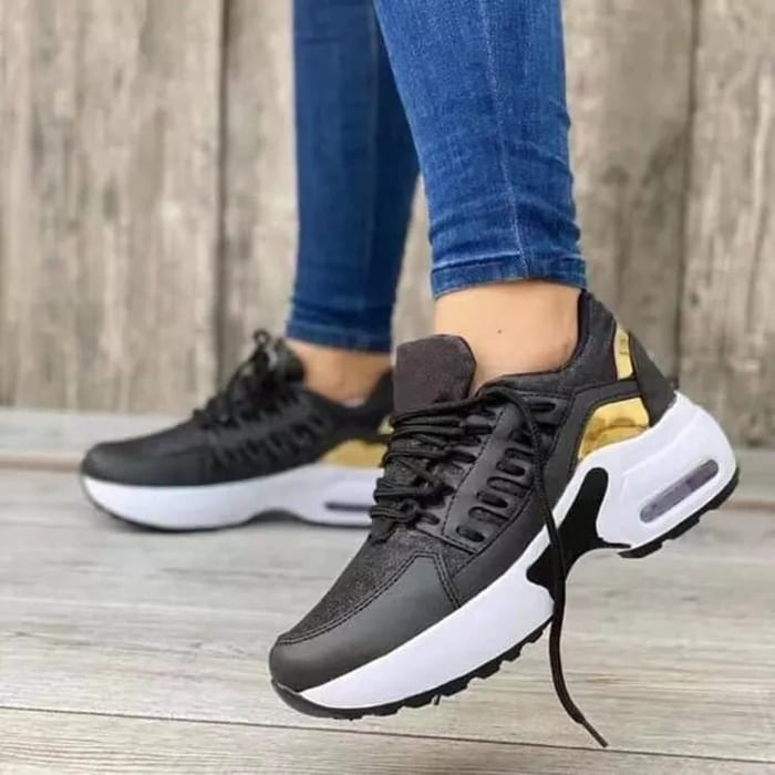 Pantofi sport ortopedici pentru femei, din plasă, cu închidere cu șireturi