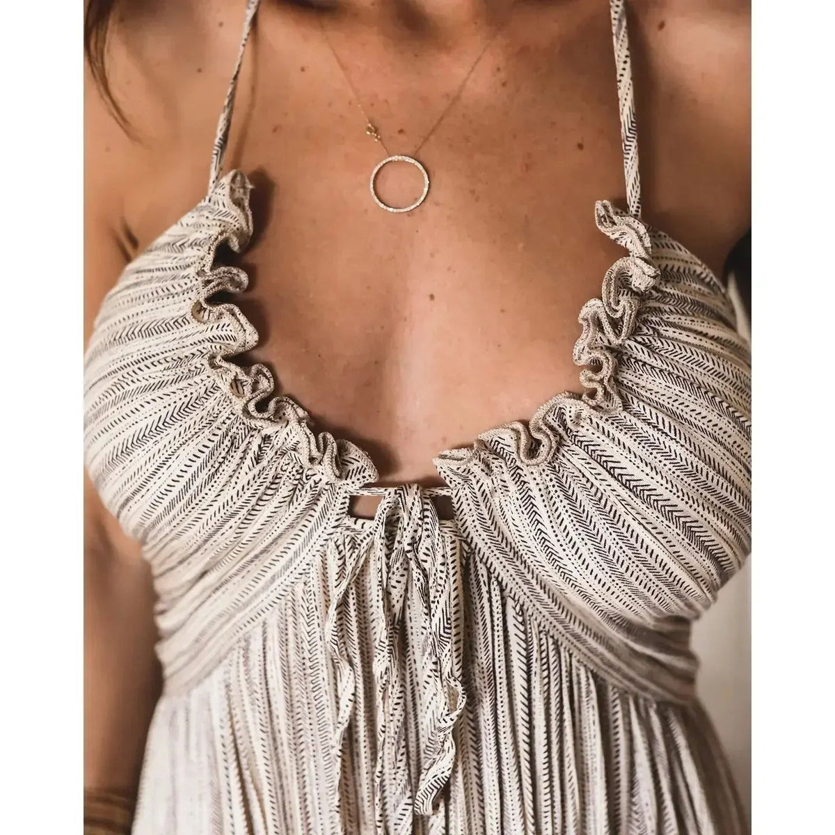 Women's Elara Lightweight Flowy Pleated Summer Maxi Dress - photo 12