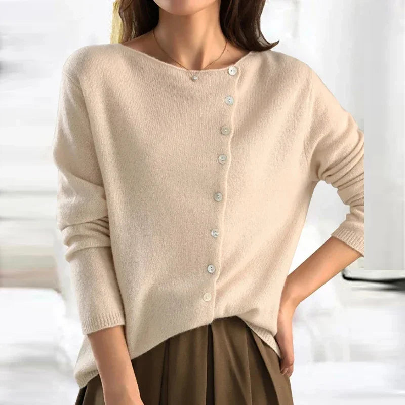 Women's Soft Cashmere Cardigan with Buttons for Autumn - photo 2