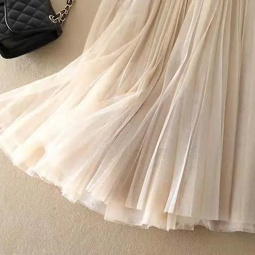 Jupe Midi Femme Plissée Taille Haute à Silhouette