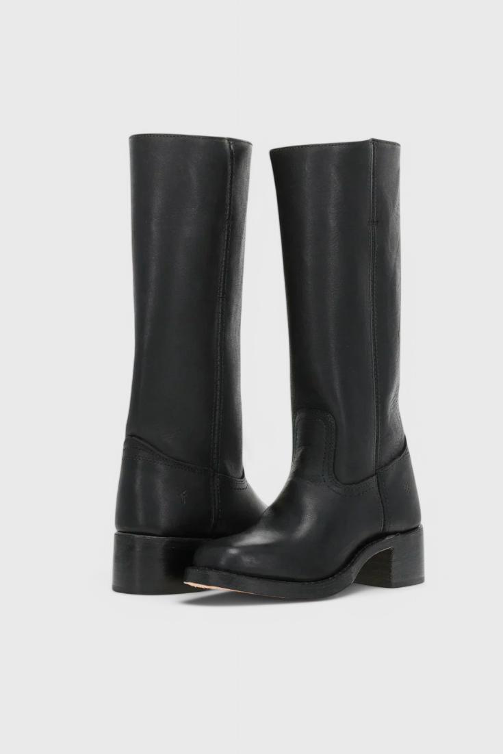Ella - Women's Leather Knee-High Boots with Heels - photo 2