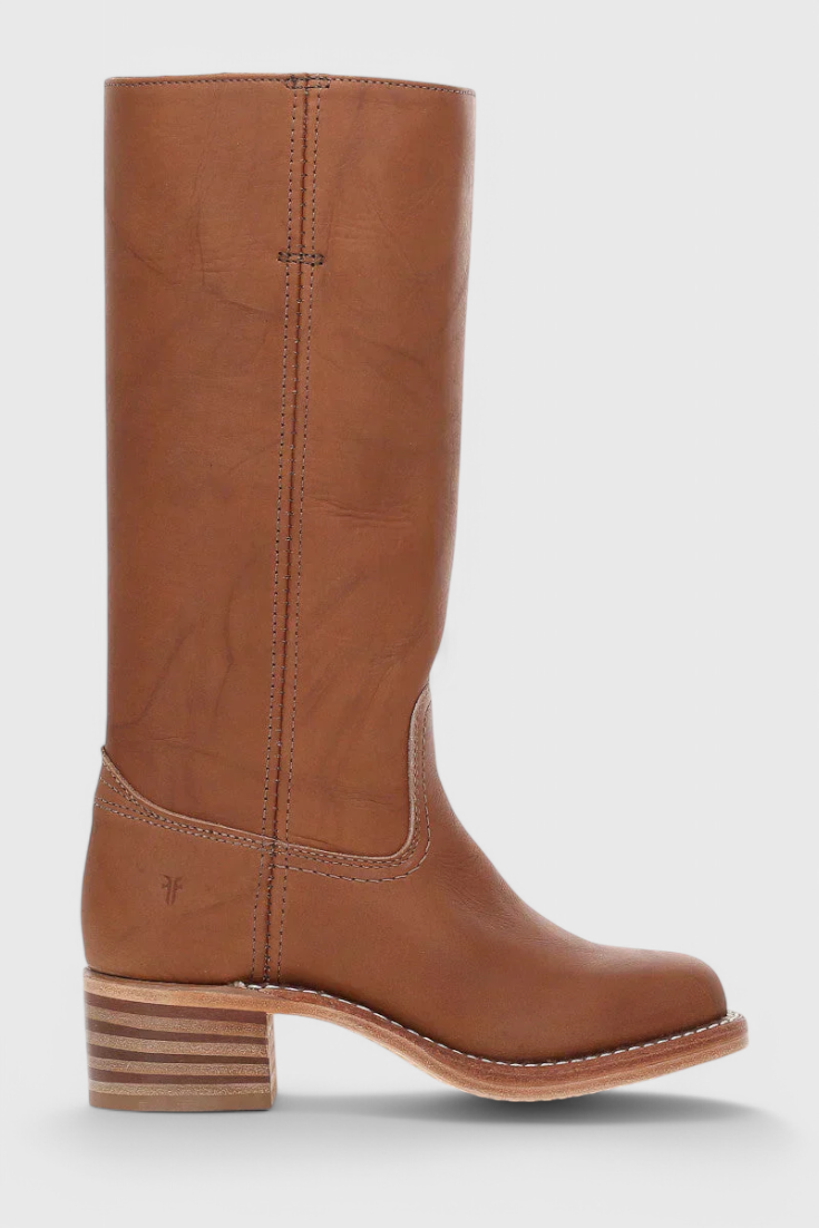 Ella - Women's Leather Knee-High Boots with Heels - photo 9