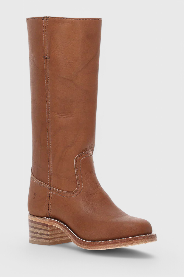 Ella - Women's Leather Knee-High Boots with Heels - photo 10
