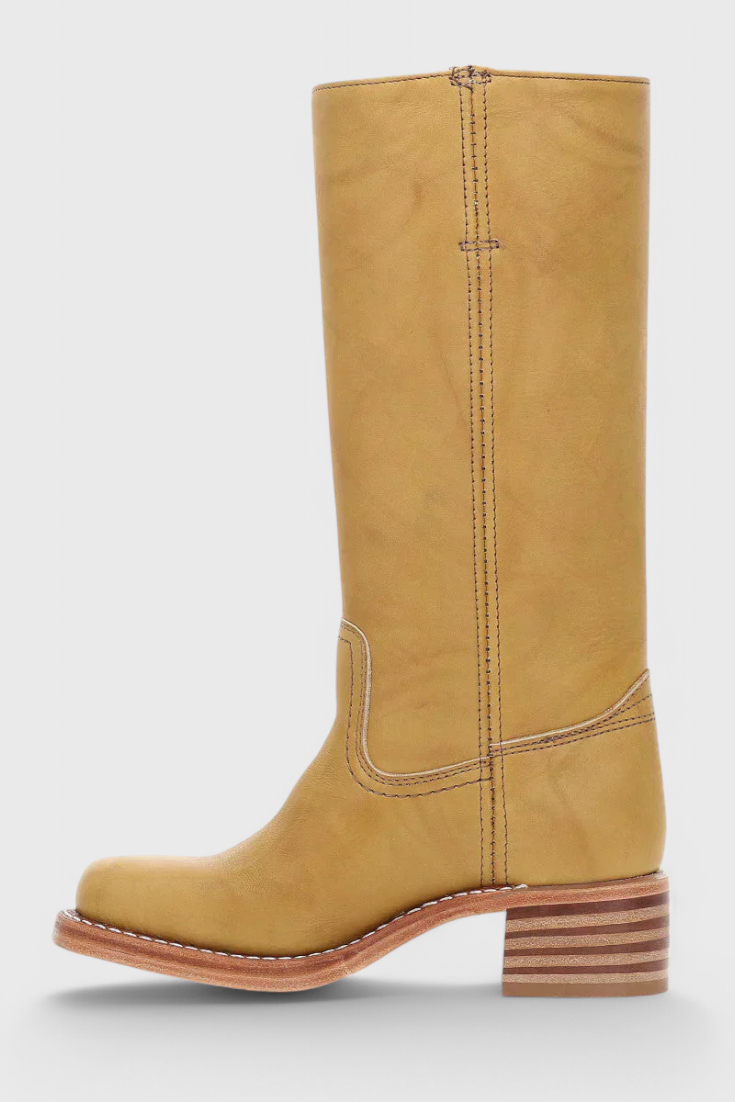 Ella - Women's Leather Knee-High Boots with Heels - photo 16