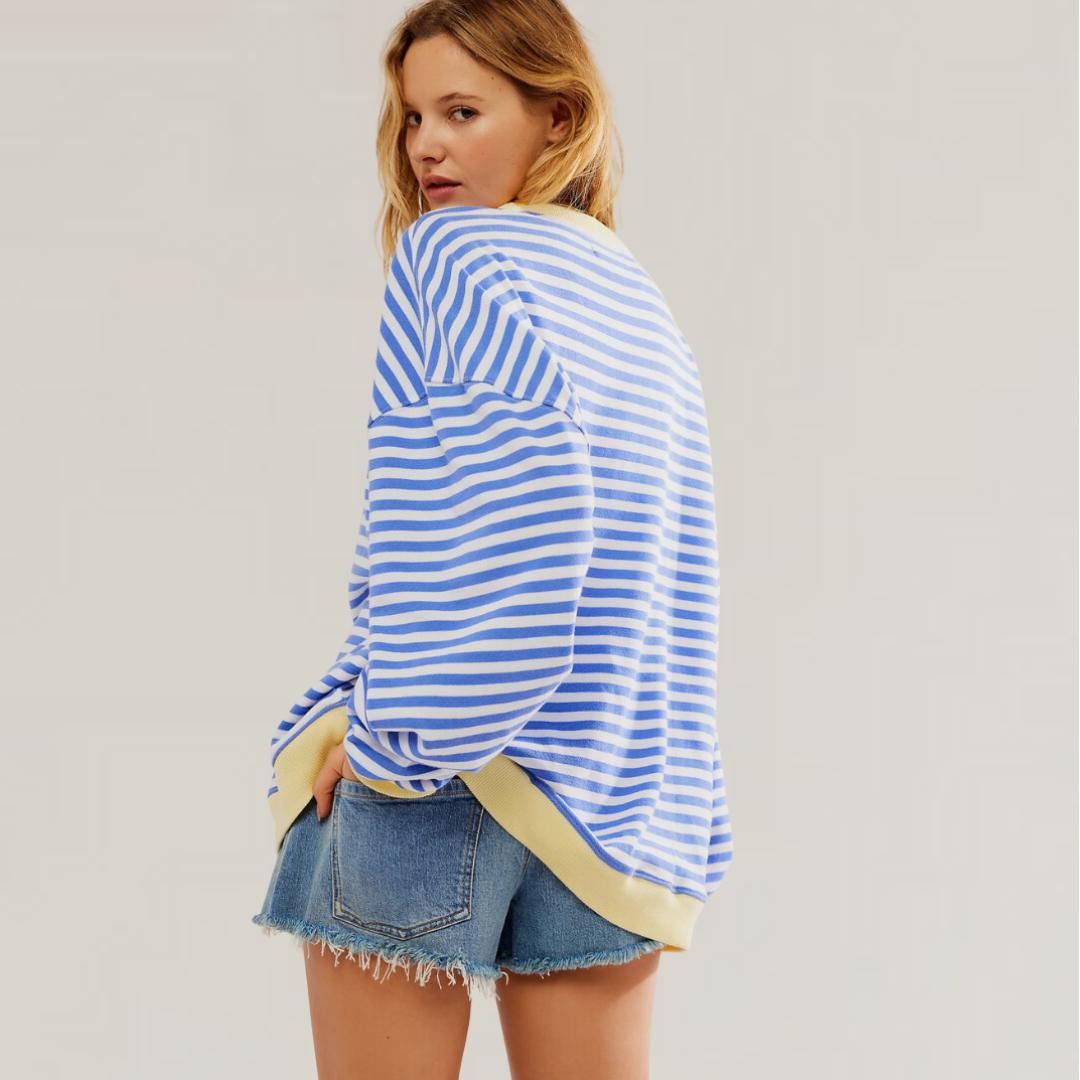 Zoe - Women's Oversized Striped Sweater - photo 7