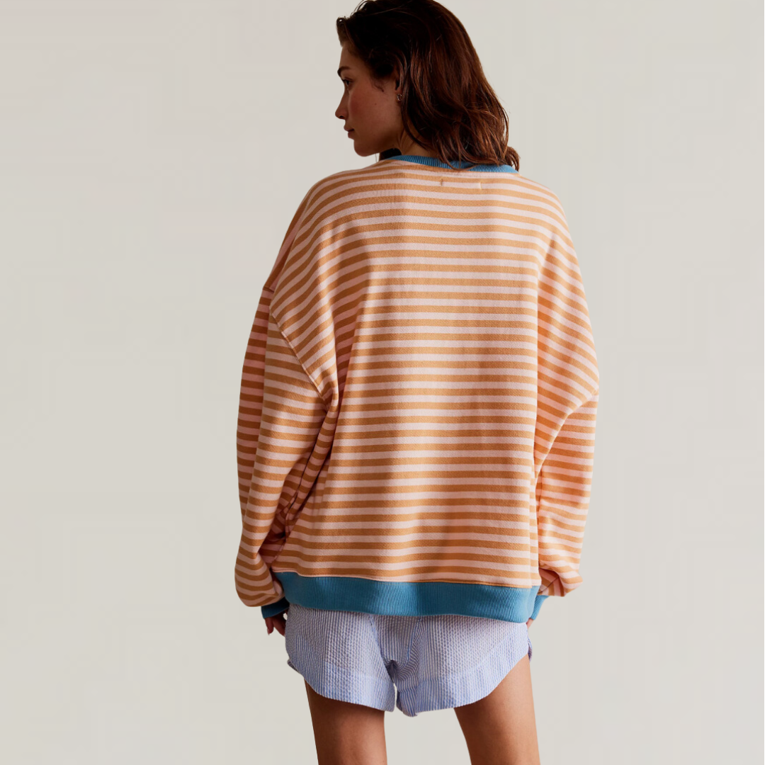 Zoe - Women's Oversized Striped Sweater - photo 9