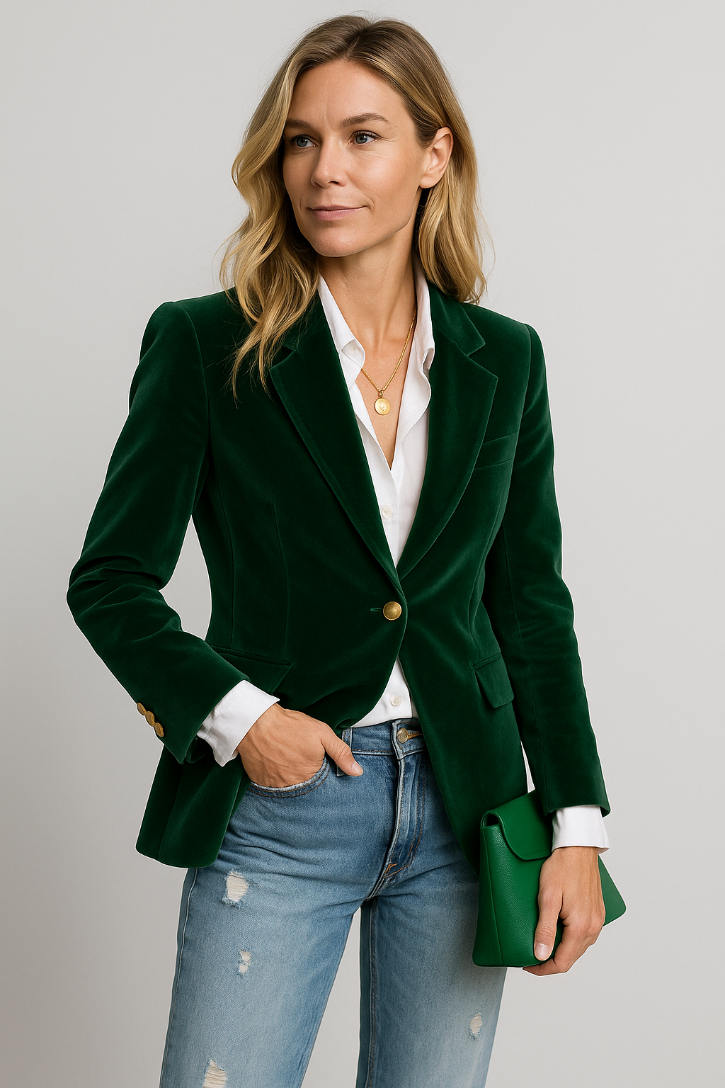 Iris - Women's Velvet Blazer - photo 1