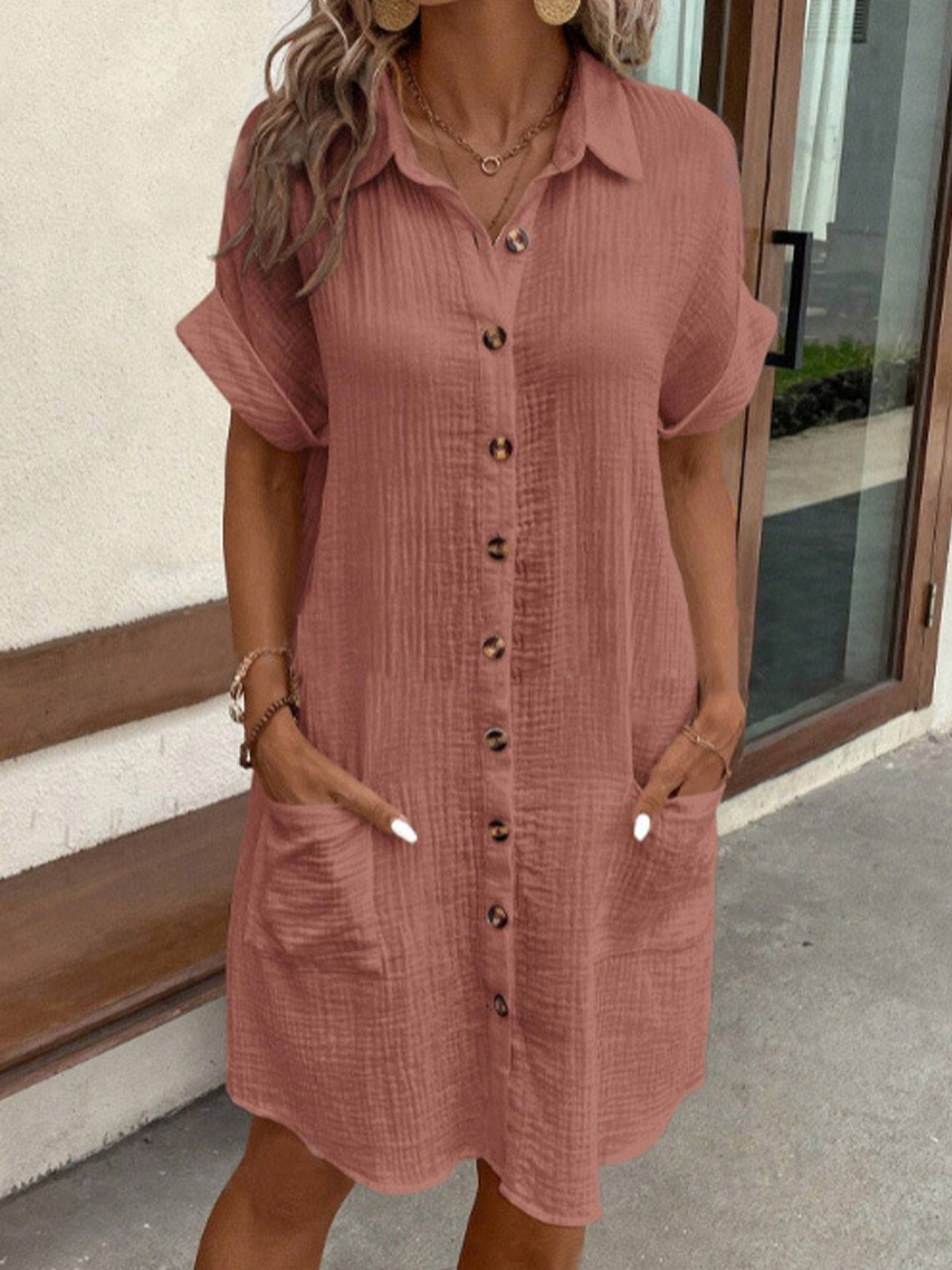 Stylish Cotton Polo Dress for Women - photo 6
